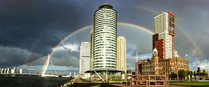 Arc-en-ciel à Rotterdam sur Michel van Kooten