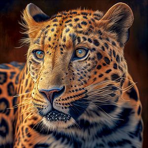Portrait eines Leopard Illustration