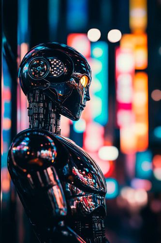 Futuristisch robot silhouet