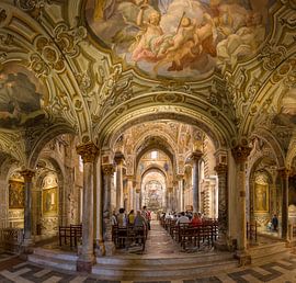 Interieur Kirchen Santa Maria dell'Ammiraglio, Palermo, Sizilien, Italien von Rene van der Meer
