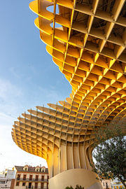 Undulating wooden grid of the Metropol Parasol, Seville