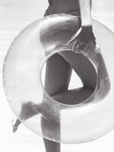 Schwarzes und weißes Sommer Bein Band