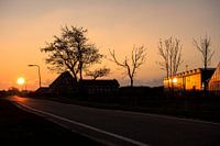 A reflection of sunset