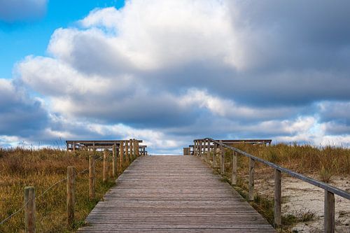 Beach access at the coast of the Baltic Sea at Fischland-Darß