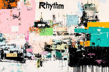 Abstract kunstwerk met ritme van Art & Soul Creations