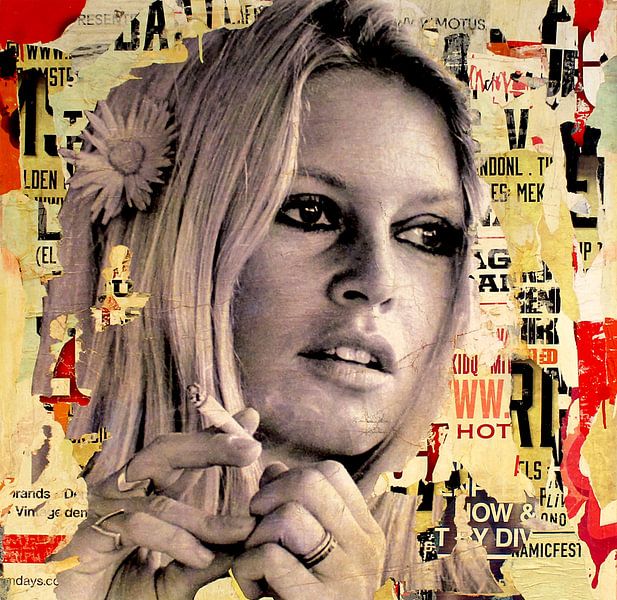 Brigitte Bardot is smoking by Michiel Folkers