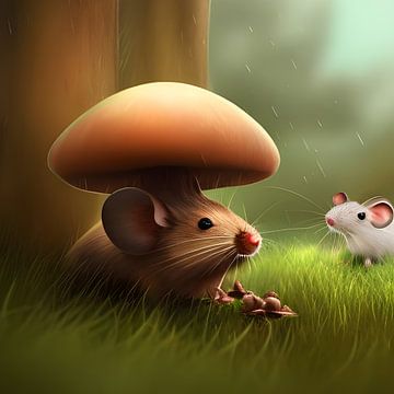 La souris sous le champignon