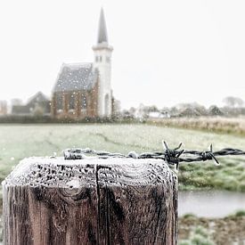 Weiße Kirche Texel von Lisette LisetteOpTexel