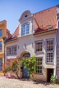 Façades de maisons historiques, vieille ville, Lübeck, Schleswig-Holstein, Allemagne, Europe