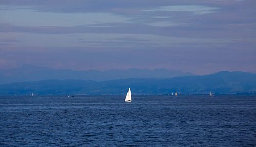 Lake Constance with sailing boat