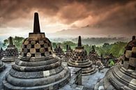 Borobudur, buddhistischer Tempel bei Yokyakarta, Indonesien von Frans Lemmens Miniaturansicht