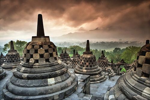 Borobudur, Buddhist temple near Yokyakarta, Indonesia
