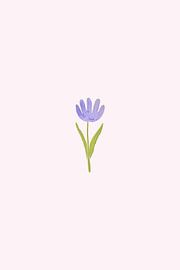 Minimalist Lavender Bloom by Karen Menzenbach