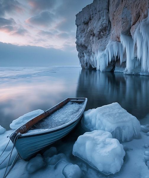 Eismeer von fernlichtsicht