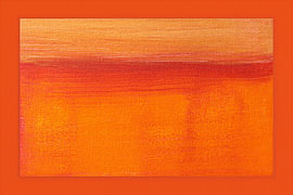 Œuvre d'art abstraite aux dégradés de couleur orange : chaleur et énergie sur STUDIO ARTSY