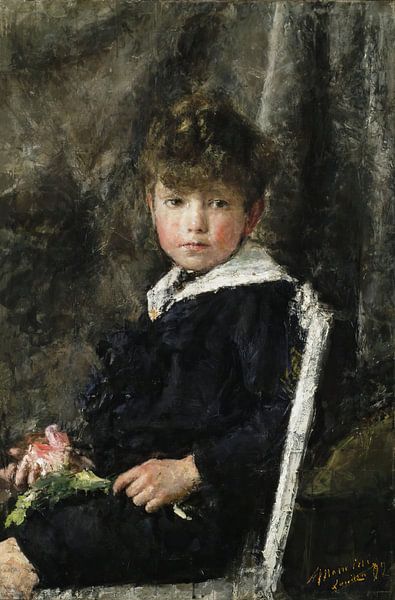 Antonio Mancini - Sitzender Junge von Peter Balan