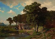 Albert Bierstadt~Een Rustische molen van finemasterpiece thumbnail