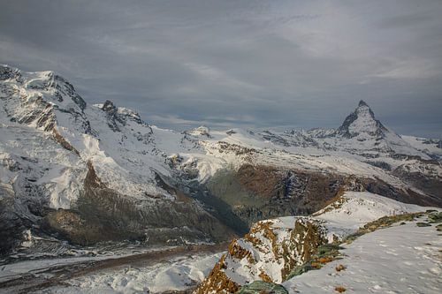 Matterhorn und Gornergletscher im Wallis Schweiz