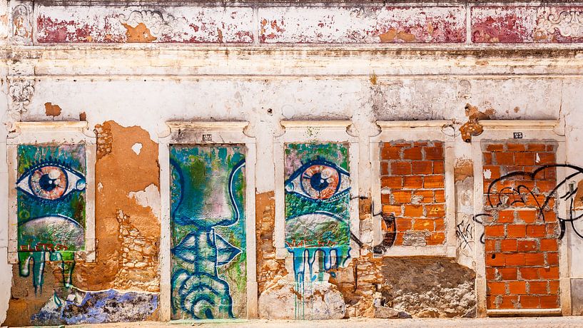 Grafitti gezicht par Victor van Dijk