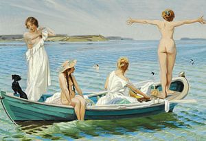 Harald Slott-Møller, Badende junge Mädchen, um 1904