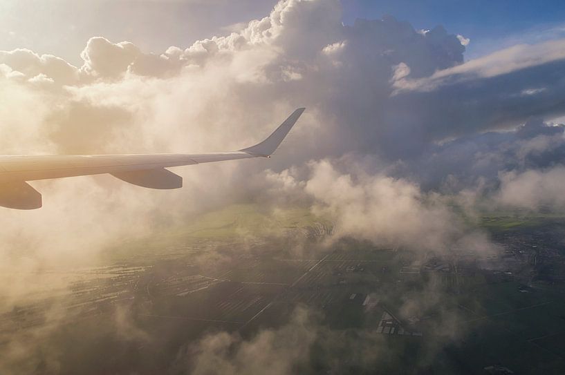 Landscape, airplane sunrise view par Marcel Kerdijk