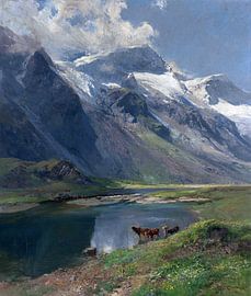 Bei Kaprun - Mooserbodental mit Blick auf den Karlinger Gletscher, EDWARD THEODORE COMPTON, 1916 von Atelier Liesjes