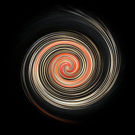 Faszinierende Farbspiralen auf Schwarz 11  / Spirale / Farbstrudel von Kerstin Franz