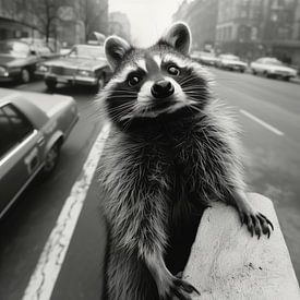 Raccoon Urban Jungle by Preet Lambon