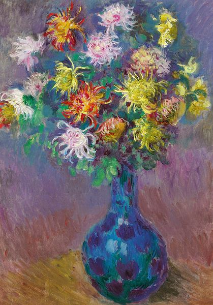 Claude Monet,Vase of chrysanthemums by finemasterpiece