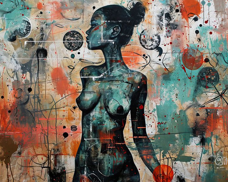 Woman Contrast by Eye catching paintings