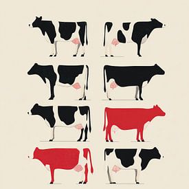 Impression graphique Vaches | Art rural sur Lauren Wilde