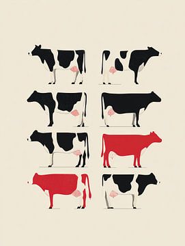 Graphic Cows Print | Rural Art by Lauren Wilde