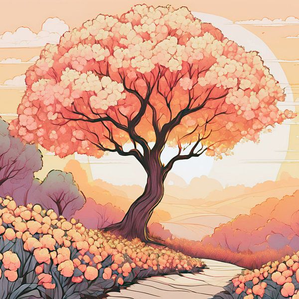 The Tree of Life Schilderij van ComfortQ