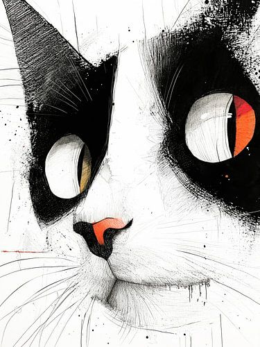 Dessin d'un chat - Art animalier 13 #chat sur JBJart Justyna Jaszke