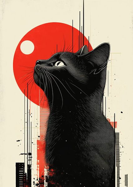Schwarze Katze von R Pevitanada