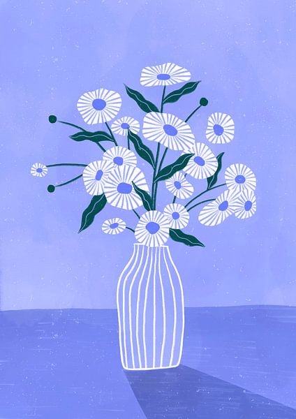 Blumen in Blau von Bea Müller