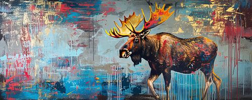 Malerei Elche Bunt von Kunst Laune