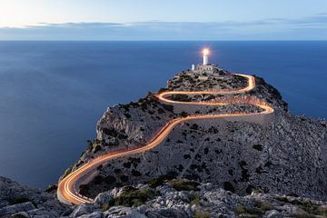 Light trail to the lighthouse by Michael Valjak