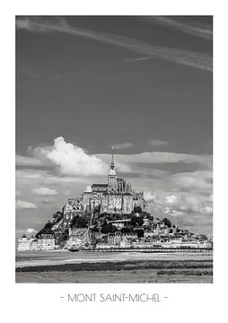 Travel poster Mont Saint-Michel, France by Martijn Joosse