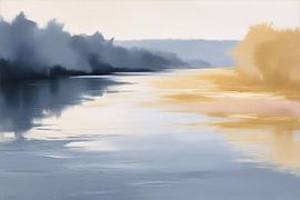 Abstract river with soft tones by Imperial Art House
