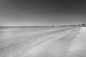 Strand von Elafonisi auf der Insel Kreta in Griechenland in schw