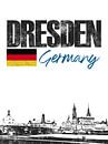 Dresden Duitsland van Printed Artings thumbnail