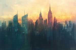 Manhattan in der Dämmerung