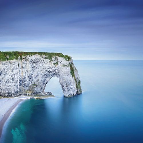 Étretat, la Manneporte natuurlijke boog. Normandië