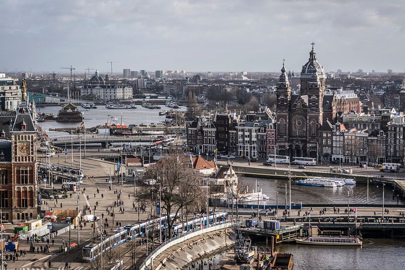 Amsterdam up high van Renzo Gerritsen op canvas behang en meer 