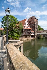 NÜRNBERG Blick von der Maxbrücke zum Henkersteg  