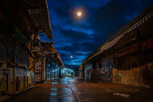 L'heure bleue sur le Naschmarkt à Vienne