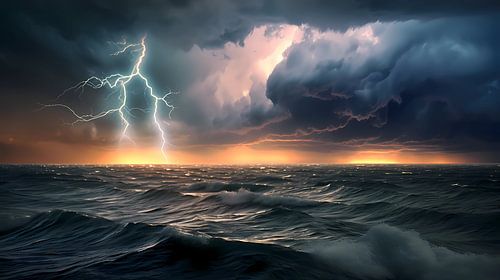 De woede van een monsterstorm op zee overleven van Mysterious Spectrum