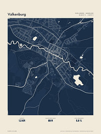 Valkenburg and the Cauberg, in navy by Sidney van den Boogaard