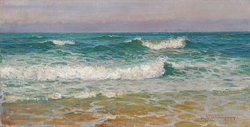 Golven die breken op de kust, circa 1898-1919, Elin Danielson-Gambogi